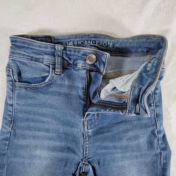 American Eagle Jeans Ne(x)t Level Stretch Jegging Women’s Size 0 Blue Denim - Picture 5 of 16